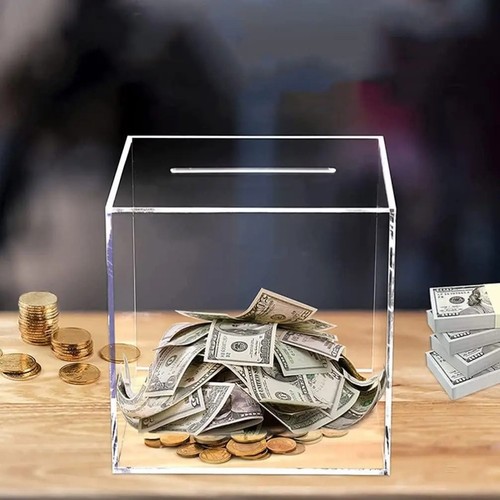 Transparent acrylic bank - acrylic,