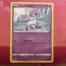 Pokemon Card Galarian Ponyta Sword & Shield Common 081/202 Near Mint