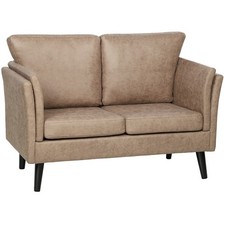 Two-Seater Leathaire Sofa - Light Brown