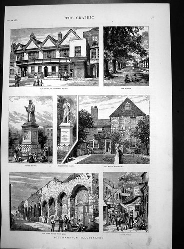 Old print southampton - print,