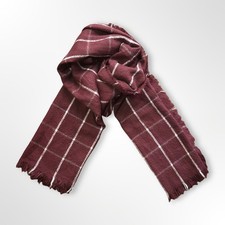 Atmosphere Maroon Check Scarf
