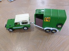 Britains Land Rover County with Beaufort double horse box trailer. 1980