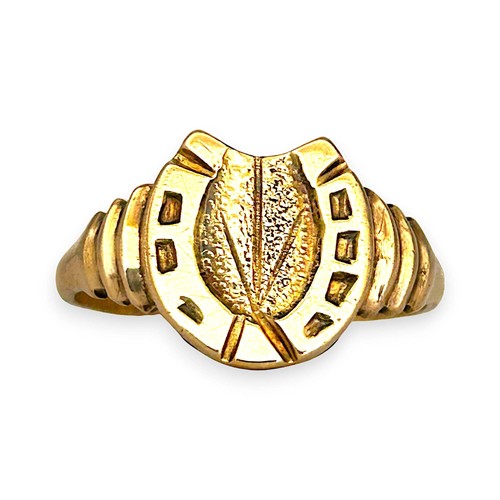 Nzgd 9ct gold vintage shield - |,