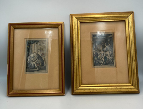 Pair framed vintage - pair, of