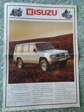 Isuzu Trooper Large Size Car Brochure SWB LWB 2.6 2.8 4458E