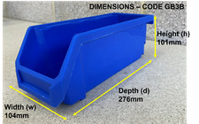 FACTORY CLEARANCE plastic parts storage lin bins boxes garage workshop Blue Grey