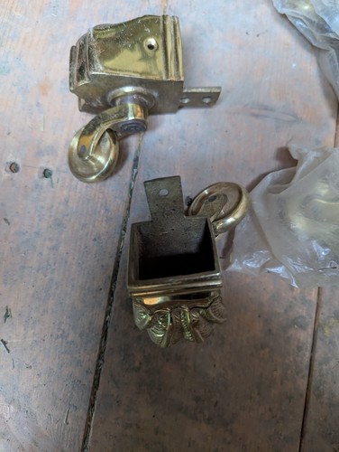Brass furniture castors - furniture, x4