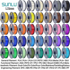 SUNLU 1.75mm PP PLA Glow Matte META PLA+ PETG SILK ABS EABS TPU Filament