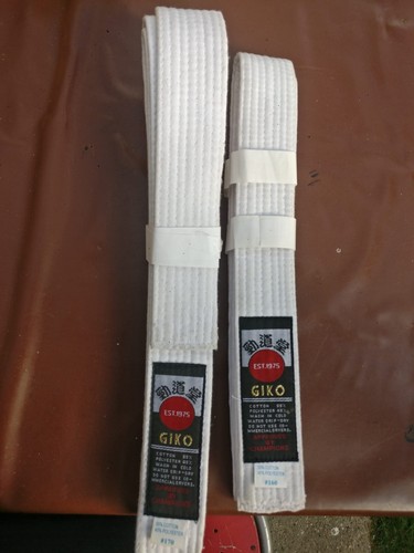 White giko karate belt - giko,