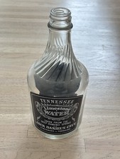 RARE Jack Daniels Cave Tennessee Limestone Water Empty Collector Bottle Black