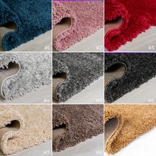 SMALL X LARGE THICK CHUNKY DEEP LUXURY DENSE PILE SUPER SOFT PLAIN SHAGGY RUGS