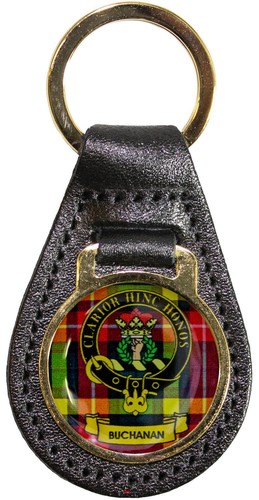 Leather key fob scottish - leather,