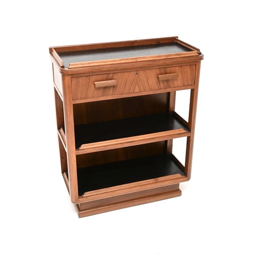 Art deco walnut and leather - art,