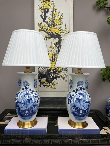 Pair hand painted - pair, hand-painted