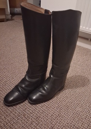 Long leather riding boots - leather,
