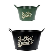 Large round ice bucket metal - large,