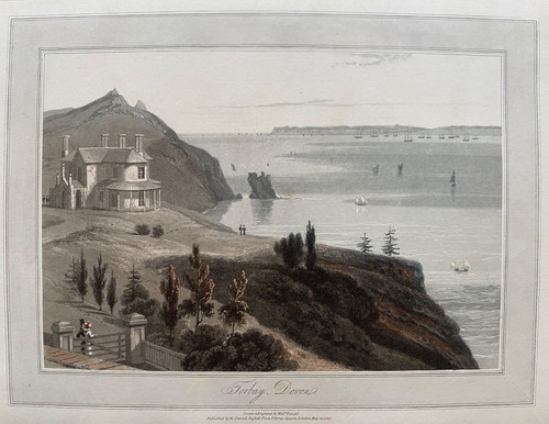 1825 antique aquatint print - 1825,