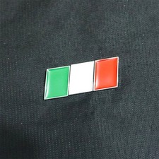 1x Italy Flag Chrome Silver Metal Decal Emblem Sticker Badge Sports Turbo Bumper