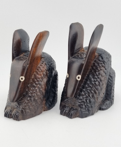 Dark wood animal figures - animal,