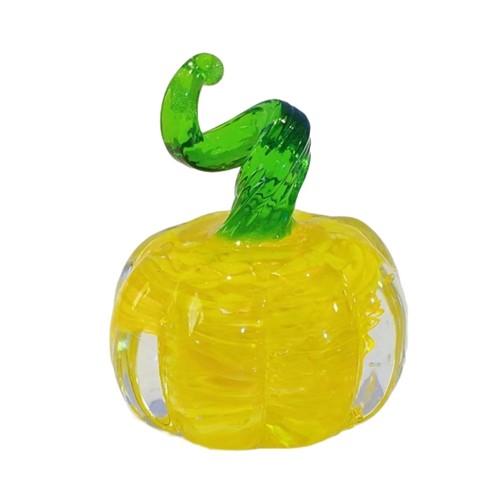 Small clear glass pumpkin - glass,