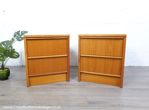 Pair jentique teak - of, bedside