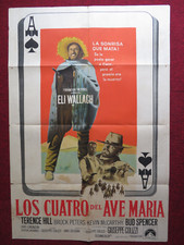 ACE HIGH FOLDED ARGENTINA ONE SHEET POSTER BUD SPENCER TERENCE HILL 1968