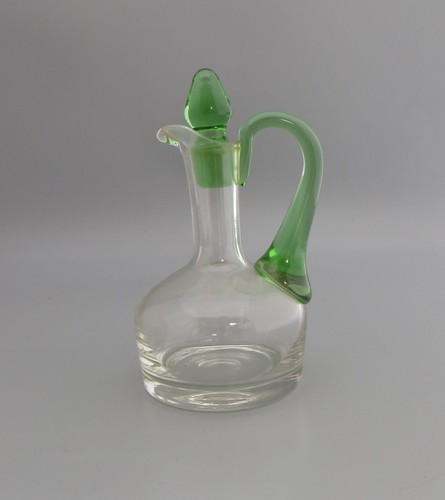 Vintage hand blown glass cruet - glass,