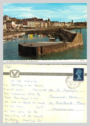 Vintage postcard the harbour - postcard,