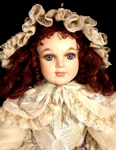 Porcelain doll - doll, 28"