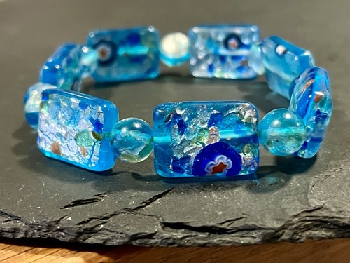 Venetian foil glass bead - foil,