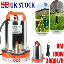 12V Submersible Sump Pump 3000L/H Clean Dirty Water Pump Swimming Pond Drain