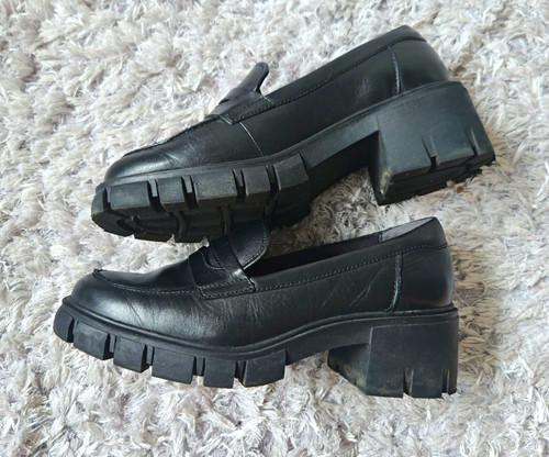 Tamaris black leather - leather, loafer
