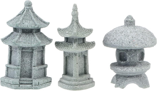 3pcs mini pagoda statues - 3pcs,