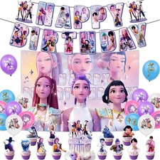 KPop Birthday Party Supplies Set Flag Banner Cake Toppers Balloons NEW UK