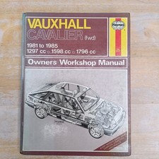 Haynes Workshop Manual 812 Vauxhall Cavalier (fwd) 1981 - 1985. saloon hb estate