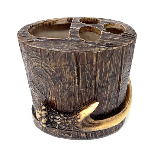 Wooden toothbrush holder - wooden,