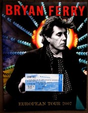 BRYAN FERRY  2007 EUROPEAN TOUR PROGRAMME INCLUDING TICKET VG CONDITION