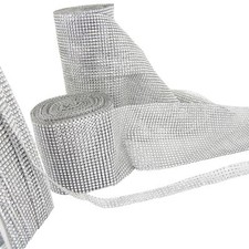 XL 24cm Diamante Effect Mesh
