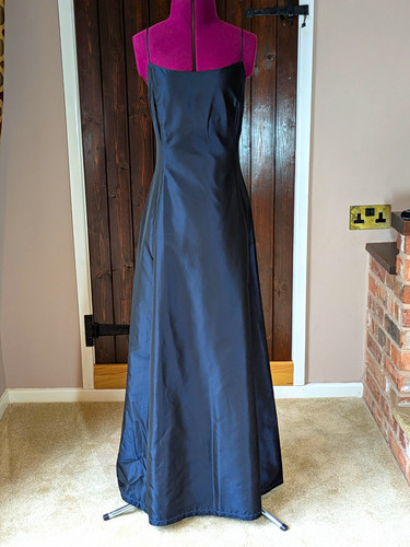 Navy satin maxi - maxi, long