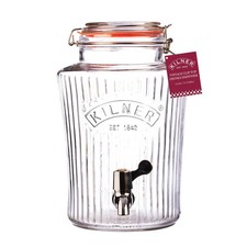 Jar with Tap 5L Ribbed Glass