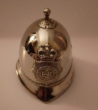 Vintage Metal Metropolitan Police Bobby's Helmet Bell by H Seener Ltd. England