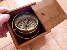 Antique yacht compass brass - antique,
