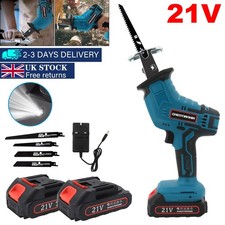 2 Batteries 21V Reciprocating Saw Cordless Hand Saw Electric Wood Metal Cutter