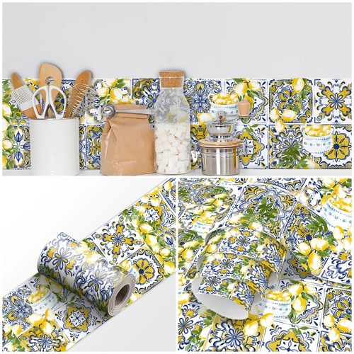 Lemon tile border - lemon, strip
