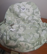 Abercrombie & Fitch Backpack Kids Green Camo Moose Charm & Lining