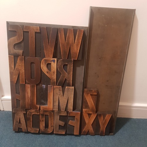 Wooden art deco letterpress - art,