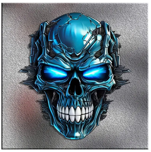 Skull sticker - 3d,