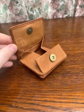 Visconti Unisex Genuine Tan Leather Coin Tray Purse Wallet 