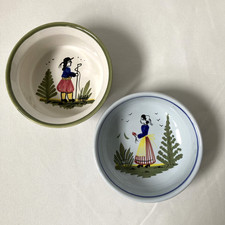 Henriot Quimper Dishes | Folk Art | Faience | Vintage Ceramic | 10cm