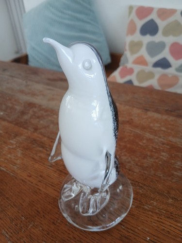 Glass penguin ornament - penguin,